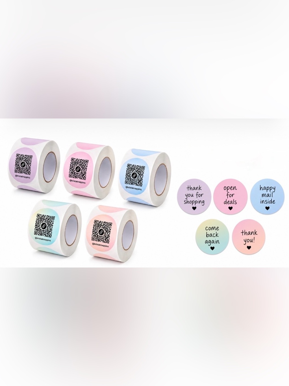 Thank You QR Stickers - 150 count assorted - Picture 4 of 5